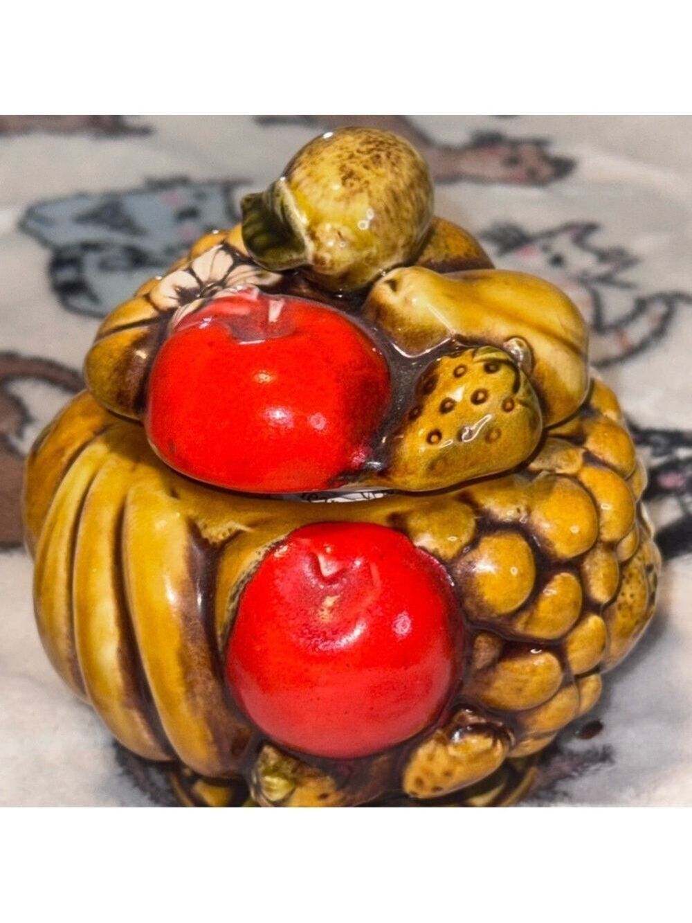 1970 Vintage Vintage 60s MCM Ardco Japan Dallas Harvest Fruit Tea Set - 9-Pieces